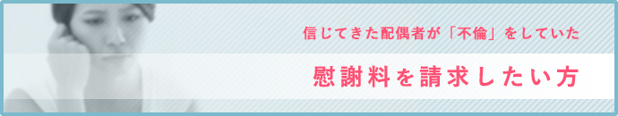 慰謝料を請求したい方